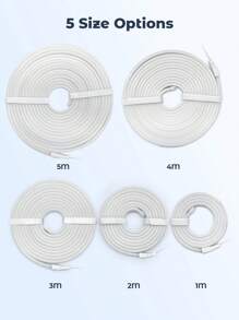 Teckwe 1m/2m/3m/4m/5m USB Touch Sensitive Color Changing Dimmable LED Neon Rope Strip Light, Flexible Backlight Lamp For Decoration, Makeup Mirror, Bathroom - White - View 7