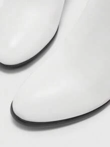 CUCCOO BIZCHIC 女士时尚侧拉链设计高跟踝靴 - 白色 - 查看 7