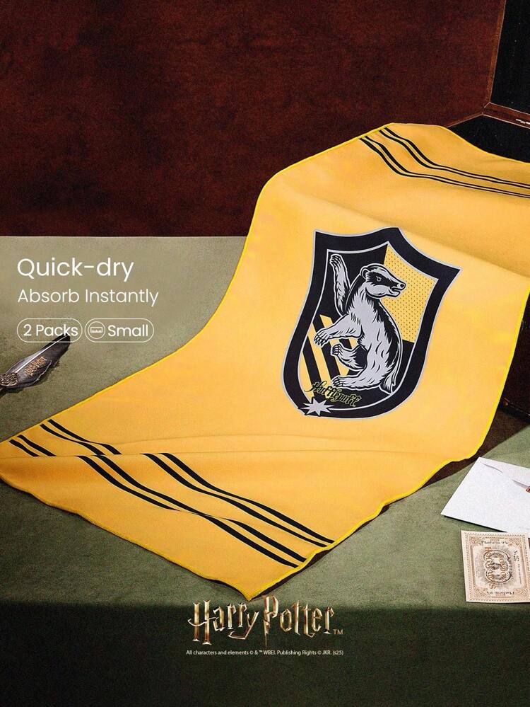 GLOWMODE X Harry Potter 2-Piece Hogwarts House Quick-Dry Cool Down Deodorizing Gym Workout Lanyard Towel Gym Studio Training Daily Active