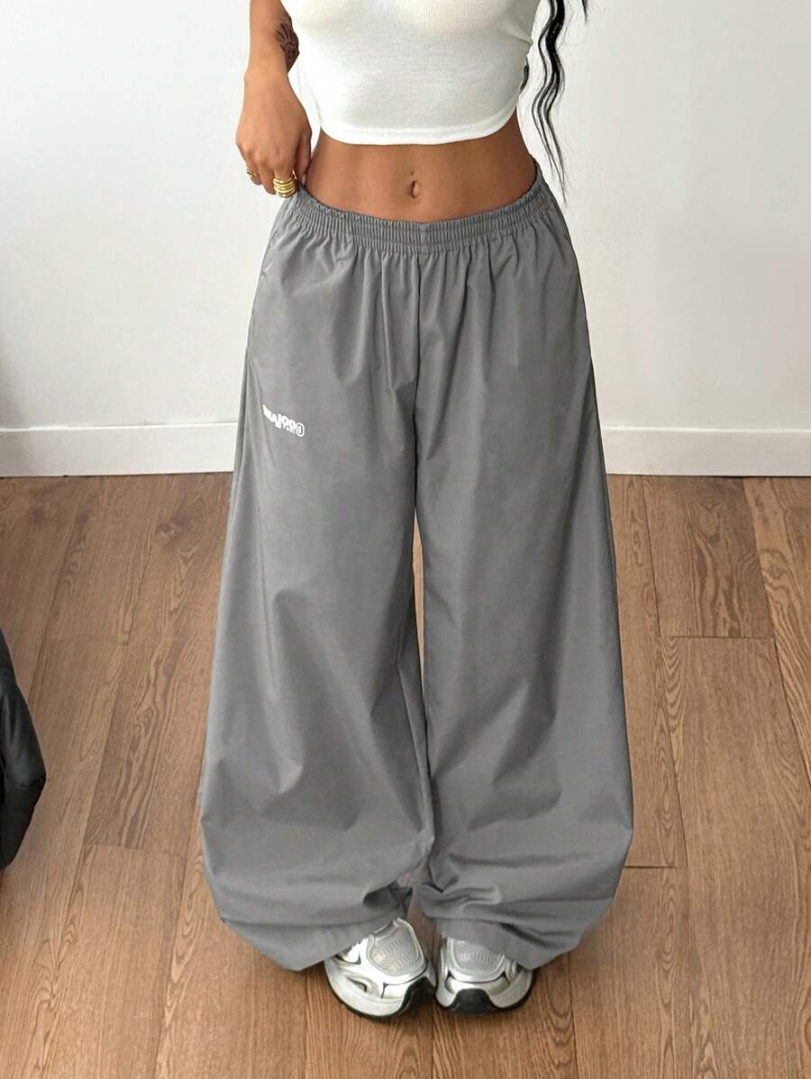 Coolane 女士和男士春夏日常穿着外出运动装基本款宽松裤 - 灰色 - 查看 1