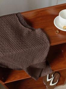 Comfortcana 大码女式透明落肩长袖宽松休闲上衣