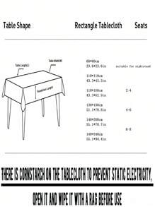 SHEIN 1 件秋季矩形 PVC 桌布刺绣蕾丝设计防水防油可洗餐桌罩优雅厨房装饰节日派对装饰圣诞节感恩节家居装饰桌面覆盖咖啡桌装饰室内室外使用婚礼宴会自助餐装饰季节性家居布置装饰桌布 - 彩色 - 查看 7