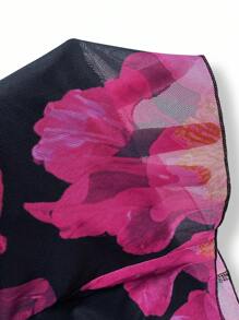 INAWLY 女士花卉印花 A 字裙，休闲度假