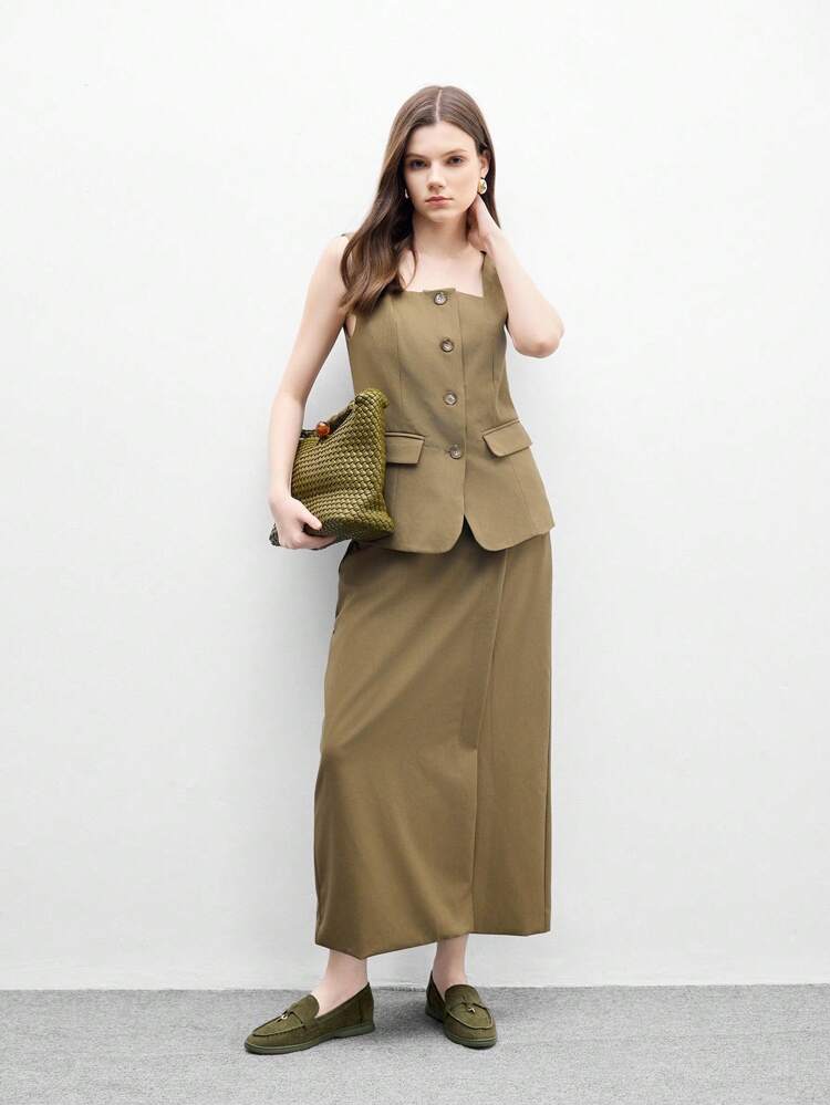 CUCCOO BIZCHIC Women's Suede Comfortable Flat Loafers, Military Green Shoes, Suitable For Commuting, Outdoor, Shopping, Work, Daily Wear, Versatile For Christmas Spring Shoes