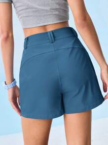 In My Nature 女士户外徒步露营运动城市通勤短裤速干短裤女式短裤女式露营女式蓝色短裤女式徒步短裤女式户外短裤