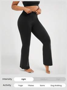 Quần legging ống loe cạp cao FeatherFit™ 31 inch, phù hợp cho yoga cường độ thấp và mặc hàng ngày. - màu đen - Xem 6