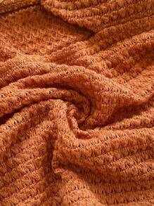 Soleia 女士度假露肩短款上衣，前部镂空金属扣装饰，修身显瘦，适合派对、约会、下午茶、波西米亚风、波西米亚风、浪漫花卉、度假、节日、圣诞节 - 棕色 - 查看 6