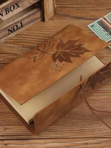 SHEIN Vintage Leather Travelers Notebook Refillable Journal With Tie Closure Buckle Memory Keeper Adventure Journaling Acid Free Paper Wanderlust Diary Expandable Pockets - Multicolor - View 3