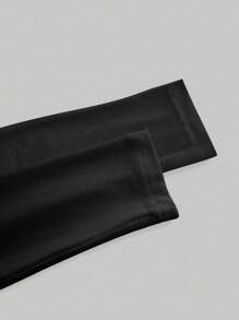 SHEIN EZwear Bộ 2 áo thun cổ tròn tay dài ôm sát thoải mái, phù hợp cho mùa thu/đông - màu đen - Xem 8
