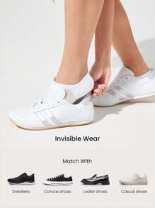 GLOWMODE 3双装 Soft Step 防滑网眼鞋底徽标棉混纺袜子日常休闲度假工作服