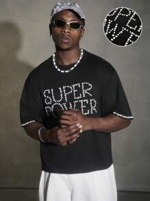 PAVTROS Manfinity Streetrush 男士街头风格短袖 T 恤，现代时尚和街头风格，简约时尚独特，适合日常街头穿着、休闲聚会、节日礼物、男女通用图案 T 恤、说唱歌手图案 T 恤、男友礼物、街头服饰万圣节派对