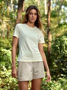 In My Nature Women's Solid Color Button Casual Versatile Daily Outdoor Shorts - Light Grey - View 9