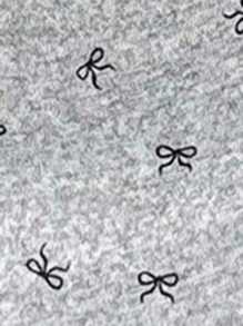 Feyla فستان أنيق بأكمام طويلة وقصير إلى الركبة مطبوع بنقشة الفراشة - رمادي - مشاهدة 7