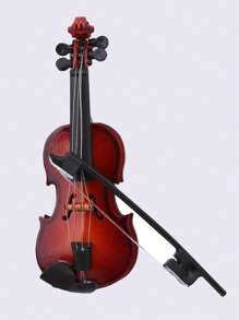 SHEIN 1 件迷你乐器手工小提琴模型 - 黑色 - 查看 4