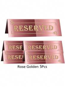 1pc/2Pcs/5Pcs/12Pcs/26Pcs Reserved Table Signs, Acrylic Guest Reservation Table Tents Sign, Waterproof Gold Double-Sided Reserved Seat Signs, Reserve Signs For Wedding Birthday Party Restaurants Meeting Best Gifts,Wedding Decor,Home Decor ,Room Decor Party Favors Bride Graduation Birthday Decorations Party Decorations Bachelorette Back To School Christmas Decorations Living Room Decor Halloween Decor