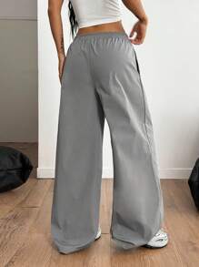 Coolane 女士和男士春夏日常穿着外出运动装基本款宽松裤 - 灰色 - 查看 2