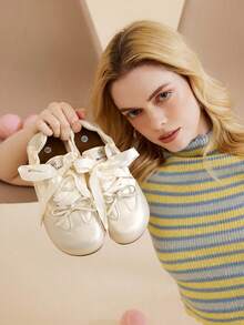 CUCCOO EASI Giày thể thao nữ thời trang mới 2025 - Vàng - Xem 4