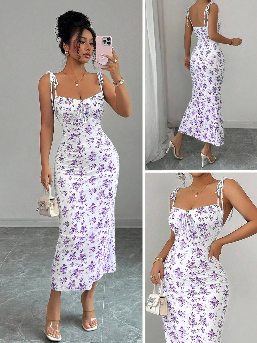 Rafferiza Váy dài họa tiết bướm thanh lịch dành cho nữ - Nhiều màu - Xem 1