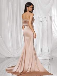 Coutiva Vestido de noche formal para mujer (muy adornado)