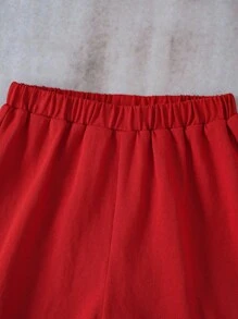 Batwheels X SHEIN Tween Boy Casual Street Cartoon Race Car Print Short Sleeve T-Shirt And Elastic Waist Loose Shorts Set, Summer Boy Casual Sets Boys Summer Sets Car Graphic Tee And Shorts Set Boys Car Print Outfit