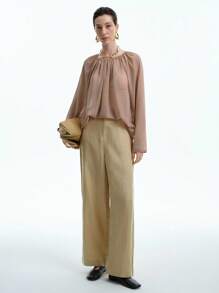 Aalyst Casual Fashion Versatile Long Sleeve Loose Solid Color Women Shirt Fall Cloth For Women