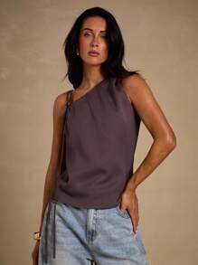 Glamine Damen Trägerhemd ärmellos, elegante einfache Mode Grau Lila Trägerhemd, Schulbereit, Retro Chic, Herbst Chic, Y2K, Vintage, Urlaubsstimmung, Stadtkomfort, Sonnige Reise, Streetwear, Spaghettiträger Top, Haut enthüllend, minimalistischer Stil, Minimalismus AU, Maillard Stil, Partyaussehen, Neckholder, Girly AU, Coole Trage Kollektion, Konzert, Sauberer Passform Stil, Bestseller, #Erschwingliche Mode - Grauviolett - Übersicht 7
