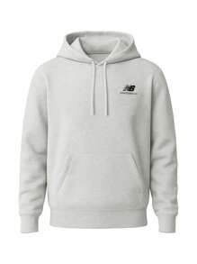 New Balance Uni-Ssentials French Terry Hoodie - SEA SALT HEATHER (124) - White - View 1