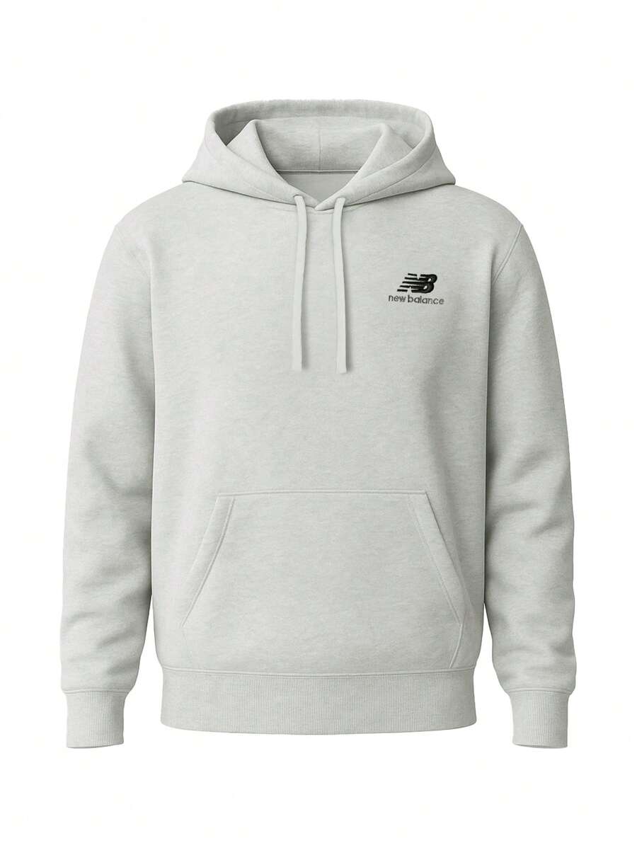 New Balance Uni-Ssentials French Terry Hoodie - SEA SALT HEATHER (124) - White - View 1
