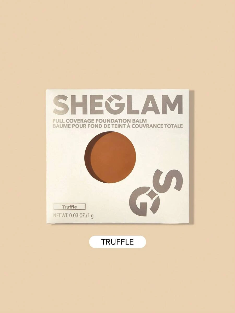 SHEGLAM Full Coverage Foundation Balm Sample-Truffle Long Lasting Flawless Moisturizing Foundation Oil-Control Color Corrector Concealer Pore-Less Cover Blemish Non-Greasy Non-Caking Smoother-Looking Cream Foundation - Truffle - View 1