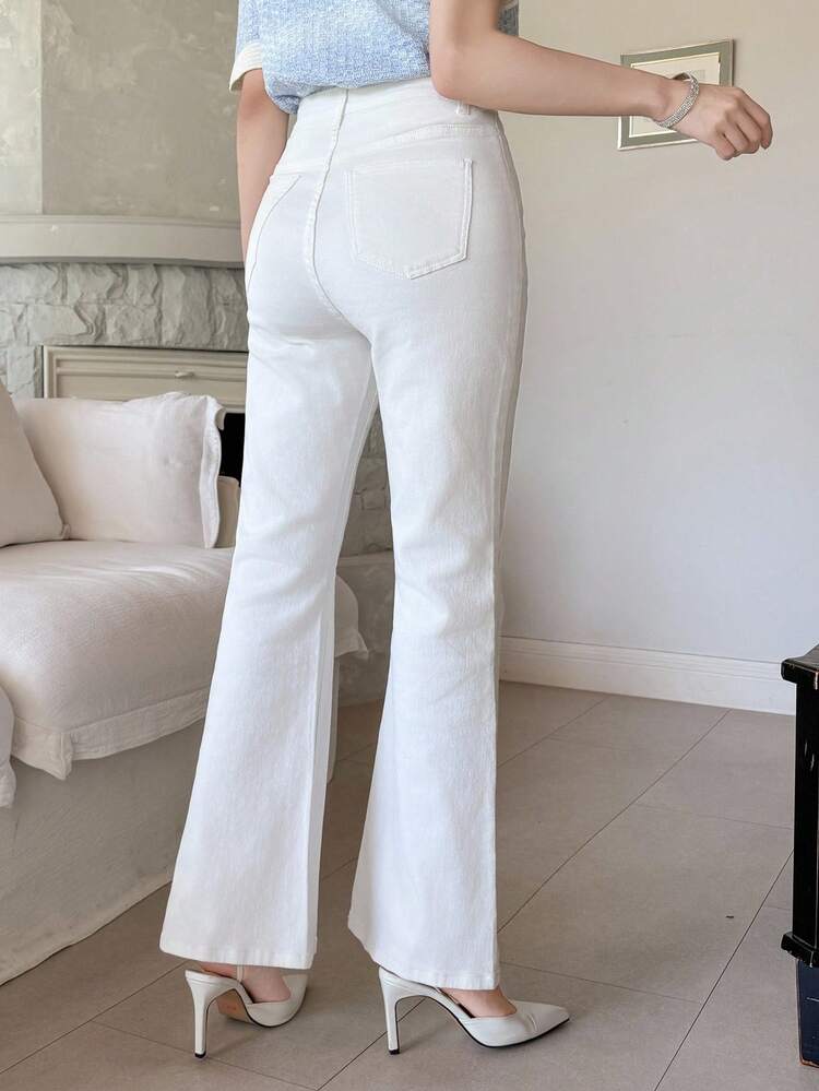 Women's Western Style Washed Flare Leg Jeans