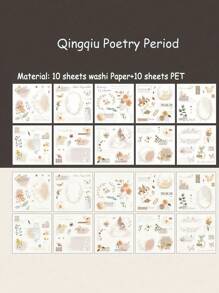 SHEIN Sticker Book: Lace, Handmade Diary, DIY Cards, Decorative Stickers - Soft Romantic Style, Back To School Season - one-size - View 10