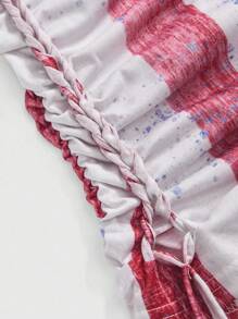 ROMWE Avant Summer Fashion Distressed American Flag Halter Tank Top