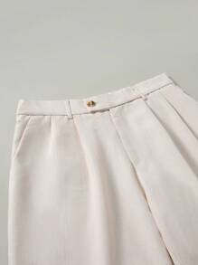 Calvornis 2 piezas Conjunto de pantalón y parte superior de manga larga de unicolor casual y sencillo para hombre - Albaricoque - Ver 5
