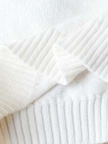 Girls' Handmade Grape Decor Thick Knitted Cardigan - Apricot - View 5