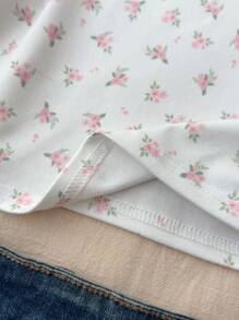 少女紧身蕾丝蝴蝶结长袖T恤，秋冬季舒适穿着，适合派对、街头、返校 - 彩色 - 查看 8