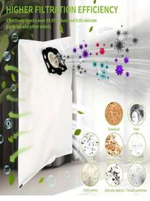 1/5/10pcs Compatible With Karche Dust Bag WD4 Vacuum Cleaner Dust Bag Filter Bag Sweeping Machine Accessories - White - View 4