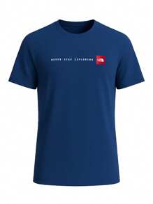 The North Face MEN'S S/S NEVER STOP EXPLORING TEE - Blue - View 1