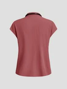 TaskEZ 纯色立领插肩袖上衣和弹性袖口裤子手术服套装