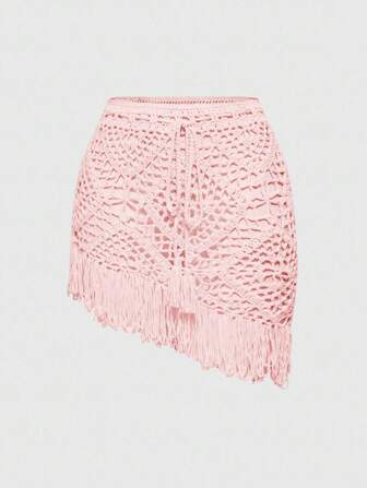 Women's Fairycore Handmade Tassel Vacation Style Skirt