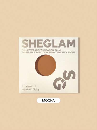 SHEGLAM 全遮瑕粉底霜樣品-摩卡持久無瑕保濕粉底控油色彩校正遮瑕膏無毛孔遮瑕不油膩不結塊更光滑的粉底霜粉底 品牌 美容 化妝 化妝品 適合女性與女孩 完美搭配冬季春季 Y2K 時尚 流行 生日 情人節禮物 假期 派對準備就緒 最佳顏色