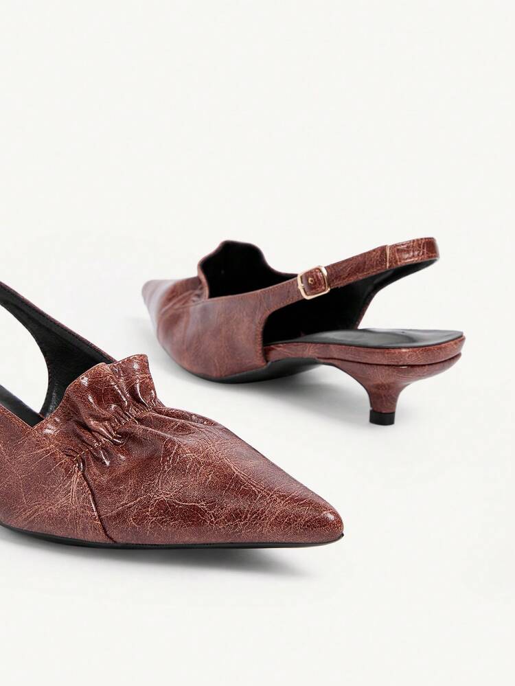 CUCCOO CHICEST Giày cao gót mũi nhọn họa tiết da báo quai mảnh gợi cảm dành cho nữ - màu nâu - Xem 11