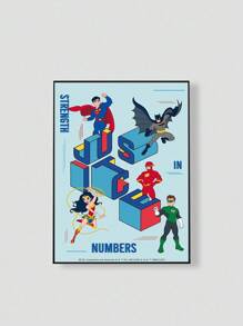 SUPERMAN X SHEIN 卡通人物图形海报非常适合家庭、客厅、卧室、办公室、浴室、厨房装饰，适合客厅、卧室和餐厅 - 彩色 - 查看 2