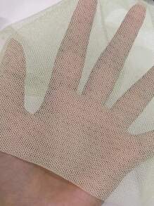 EMERY ROSE Women's Solid Color Lapel NeckShort Sleeve Mesh Hem Lightweight Jacket - Green - View 7