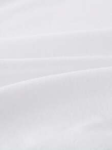 SHEIN Young Girl Only Sell T-Shirt ,No Pants, Regular Fit White T-Shirt With Fun Graphic Print And Polyester Material Girls Summer School Cute Teenager - White - View 4