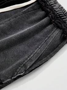 PAVTROS Quần nỉ nam 1 chiếc, quần nỉ cổ điển màu đen với chữ "LA" màu trắng in đậm. Ống quần bên trái được trang trí chữ trắng, họa tiết chữ thập Gothic, thẳng hàng theo chiều dọc. Tính bao hàm cao, bán chạy trên INS, phong cách đường phố trẻ trung, thoải mái, đi làm hàng ngày, kỳ nghỉ trở lại trường, quà tặng lý tưởng cho bạn trai và chồng, quần nỉ nam kiểu chữ thập Goth, quần nỉ nam Y2K, quần nỉ LA - màu đen - Xem 6