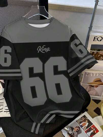 Manfinity Dauomo 街头简约百变数码元素男士休闲T恤