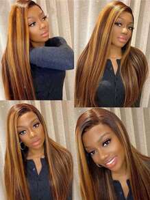 Straight V Part Human Hair Wig Upgrade Wig Piano Color Wigs Highlight Color - S4/27 - View 10