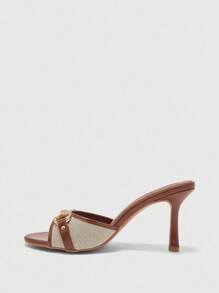 CUCCOO BIZCHIC Women's Fashionable Elegant Commuter High Heel Sandals For Christmas - Brown - View 3