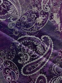 SHEIN EZwear 紫色花卉印花网眼吊带背心，Y2K 风格，适合俱乐部穿着 - 彩色 - 查看 6