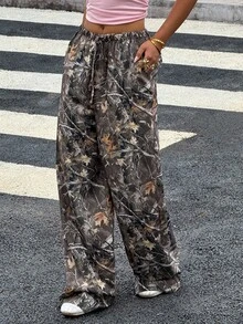 Muchica Ladies Autumn New Fashion Camouflage Print Wide-Leg Pants, Suitable For Daily Street Wear - Multicolor - View 1